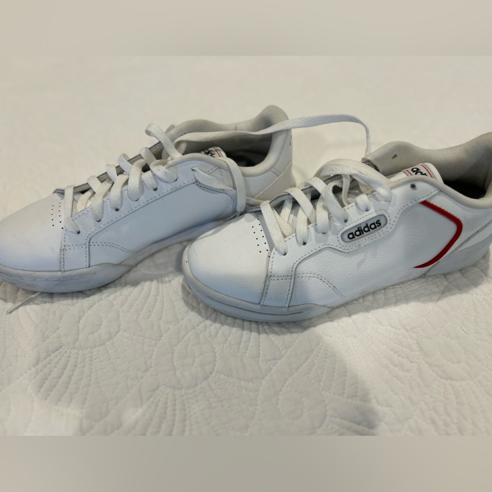 Adidas Beige and White Sneakers